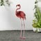 Glitzhome® 35.25" Metal Standing Flamingo Garden Statue with Stakes